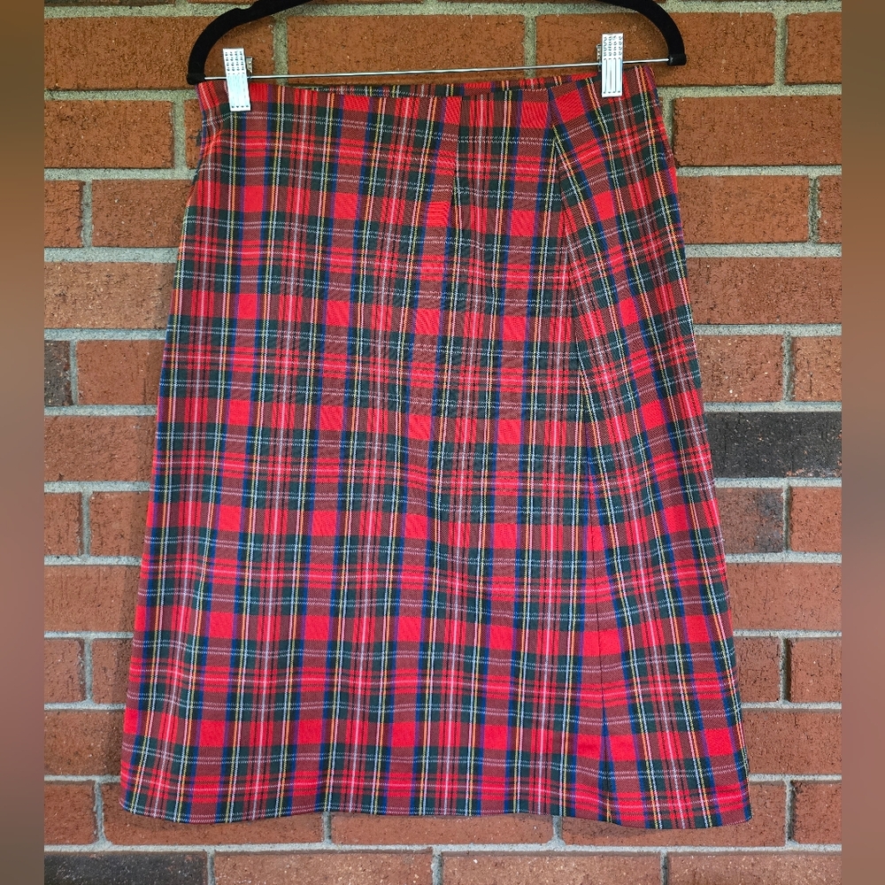 Vintage Ko Ko Knits Of California‎ Red Plaid Skirt 90S Y2K School Girl Grunge